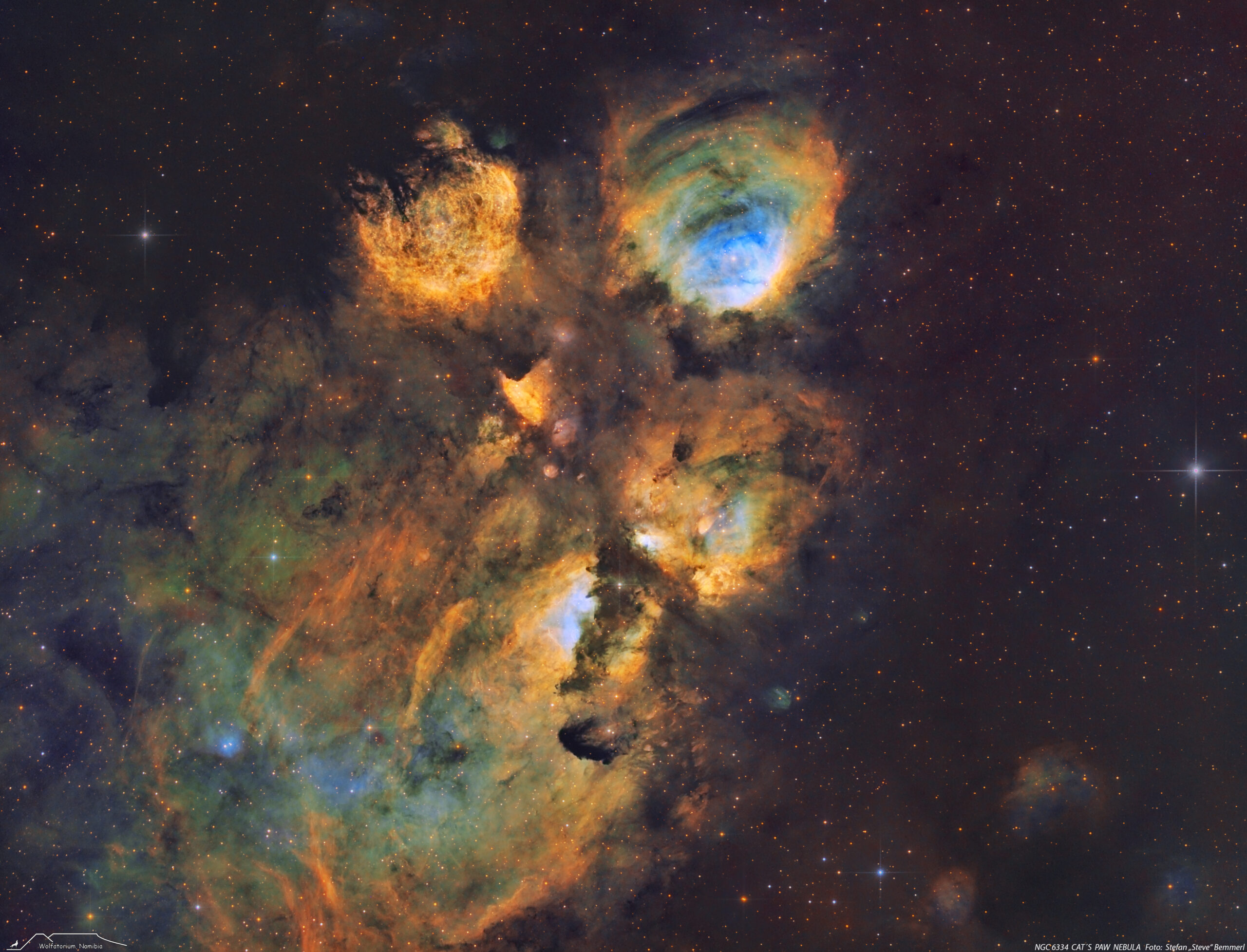 APOD: 2022 May 10 - NGC 6334: The Cats Paw Nebula